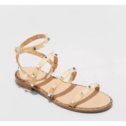 Other A New Day Womens Astrid Sandals Faux Leather Studded Ankle S Size US 8 / IT 38 - 6 Thumbnail