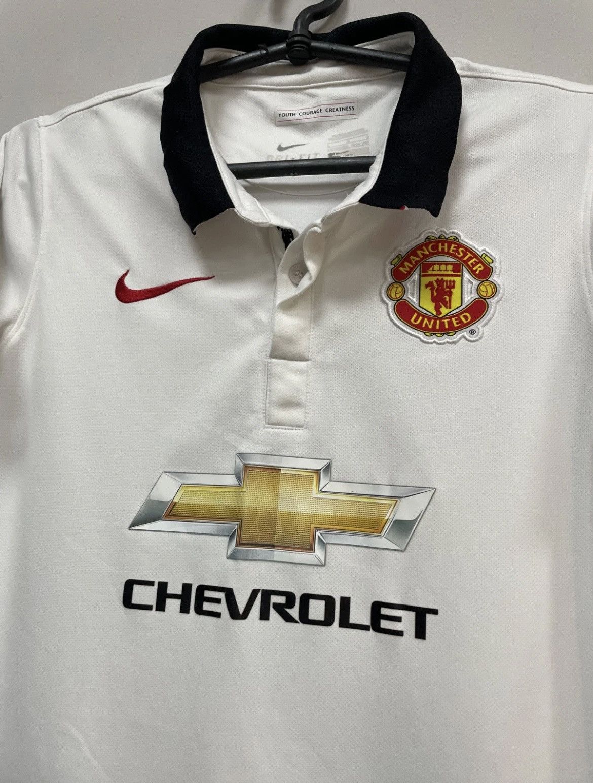Nike Manchester United 2014/2015 Away Football Shirt Jersey Youth Size US XXS / EU 40 - 3 Thumbnail