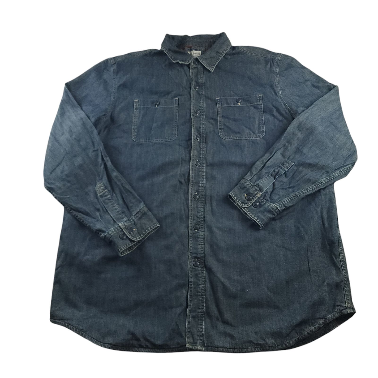 Flannel LL Bean Denim Flannel Lined Shirt Shacket XLT Size US XL / EU 56 / 4 - 14 Thumbnail