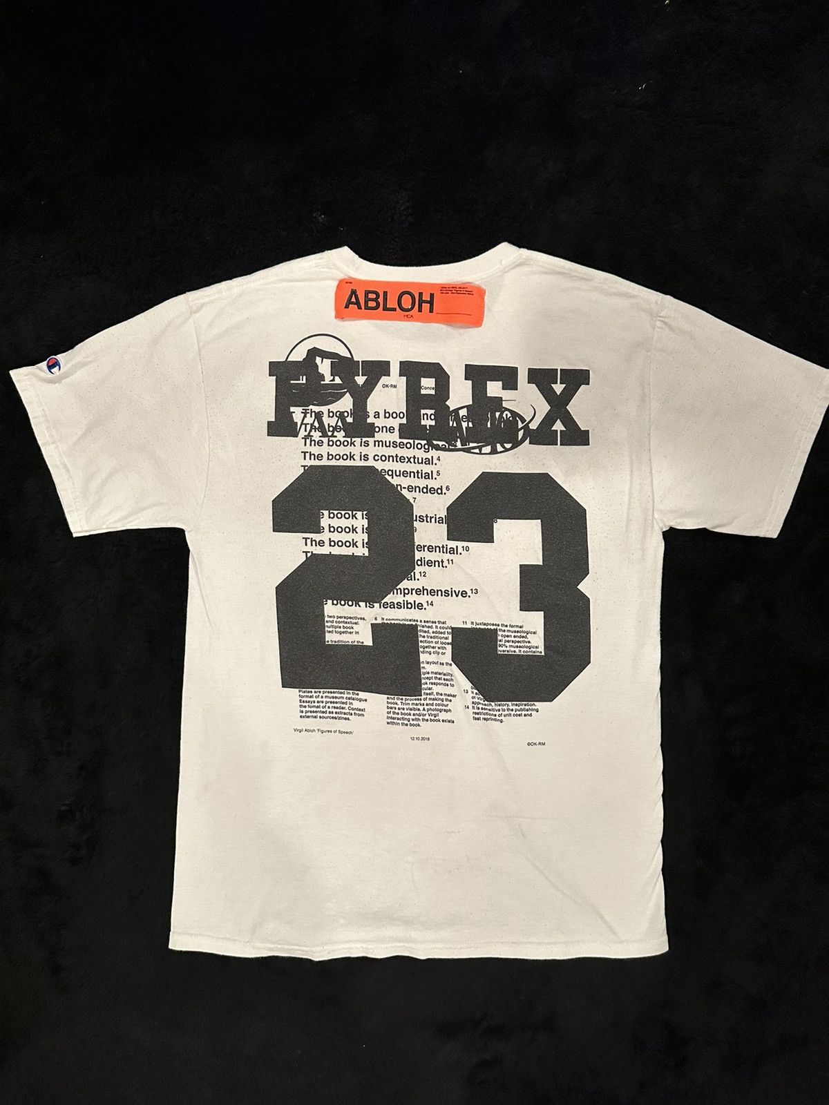 Champion × Pyrex Vision × Virgil Abloh Virgil Abloh x MCA Figures of Speech Pyrex Team Tee Size US M / EU 48-50 / 2 - 4 Thumbnail