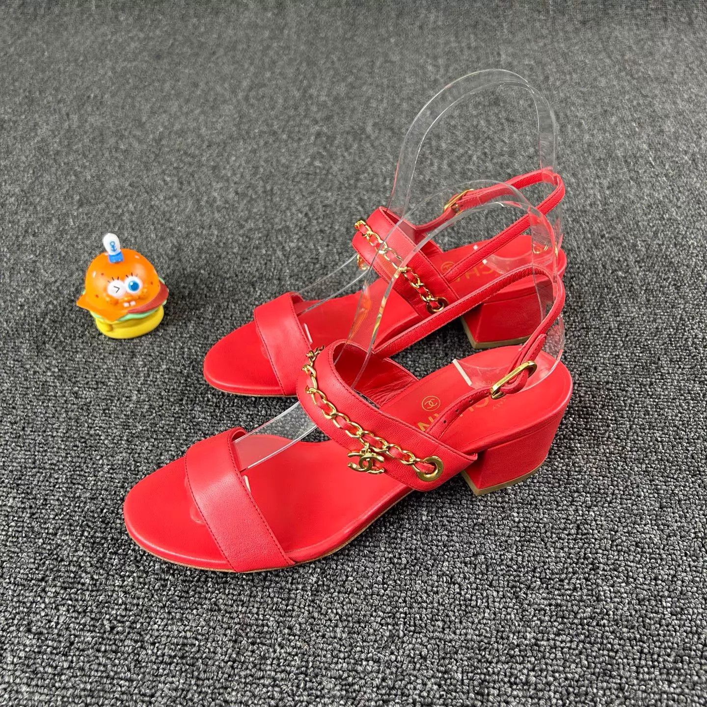 Chanel Chanel New Red Woven CC Strap Sandals 36.5 HB6643 Size US 6 / IT 36 - 1 Thumbnail