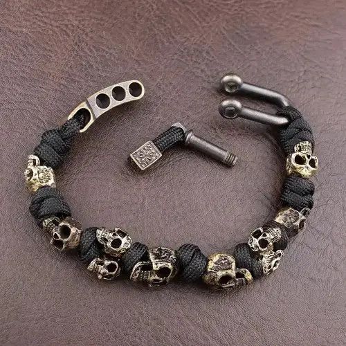 Jewelry Unique Design Skull Adjustable Handmade Bracelets Size ONE SIZE - 3 Thumbnail