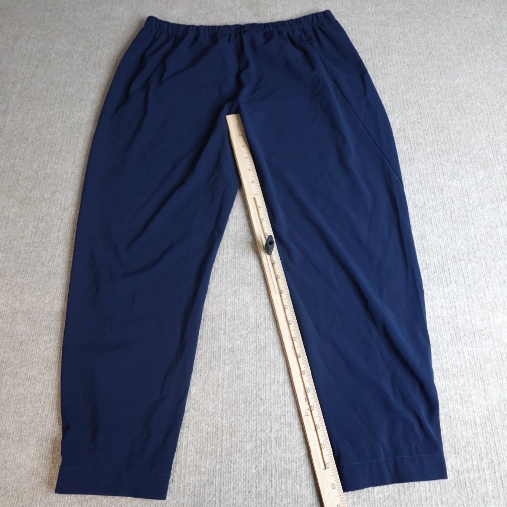 Vince Vince Womens Pants Large Blue Solid Stretch Waist Pull On Career Dress Pants Wide-Leg Mens? Womens Size 36" / US 14 / IT 50 - 2 Thumbnail