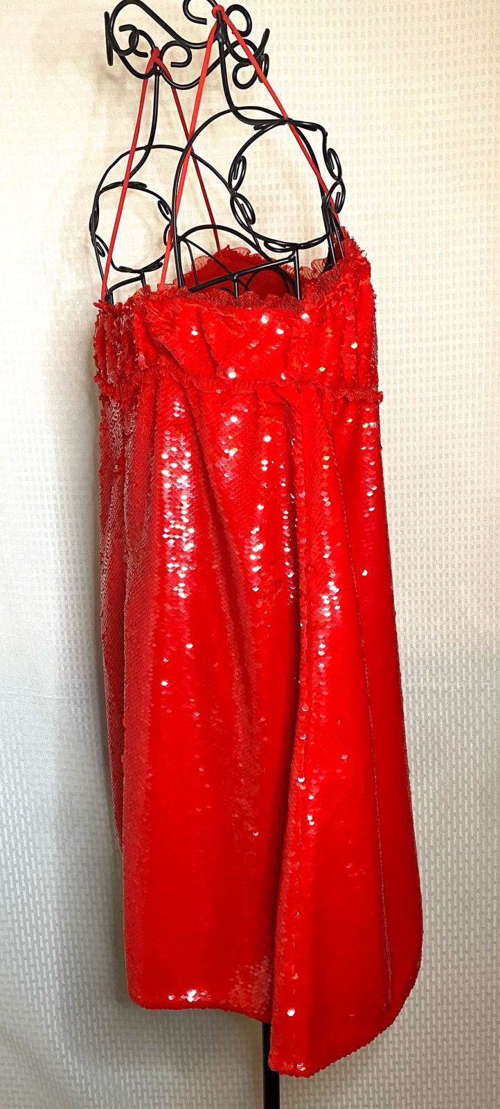 Ganni GANNI Sequined Sleeveless Minidress in Red Size XS / US 0-2 / IT 36-38 - 8 Thumbnail