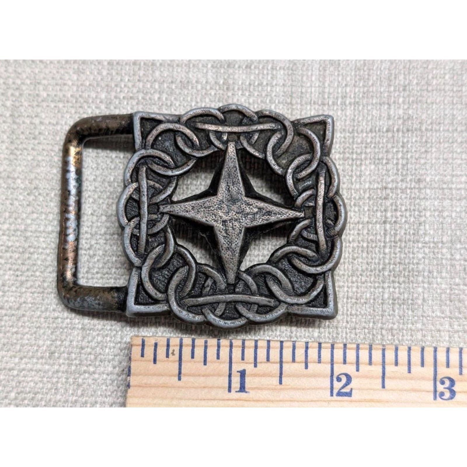 Vintage VINTAGE BRASS belt buckle Men Belt Buckle Star handcrafted 1970s rustic BRUTALIST Hippie Cowboy Western 1.5 in width Mens Size ONE SIZE - 5 Thumbnail