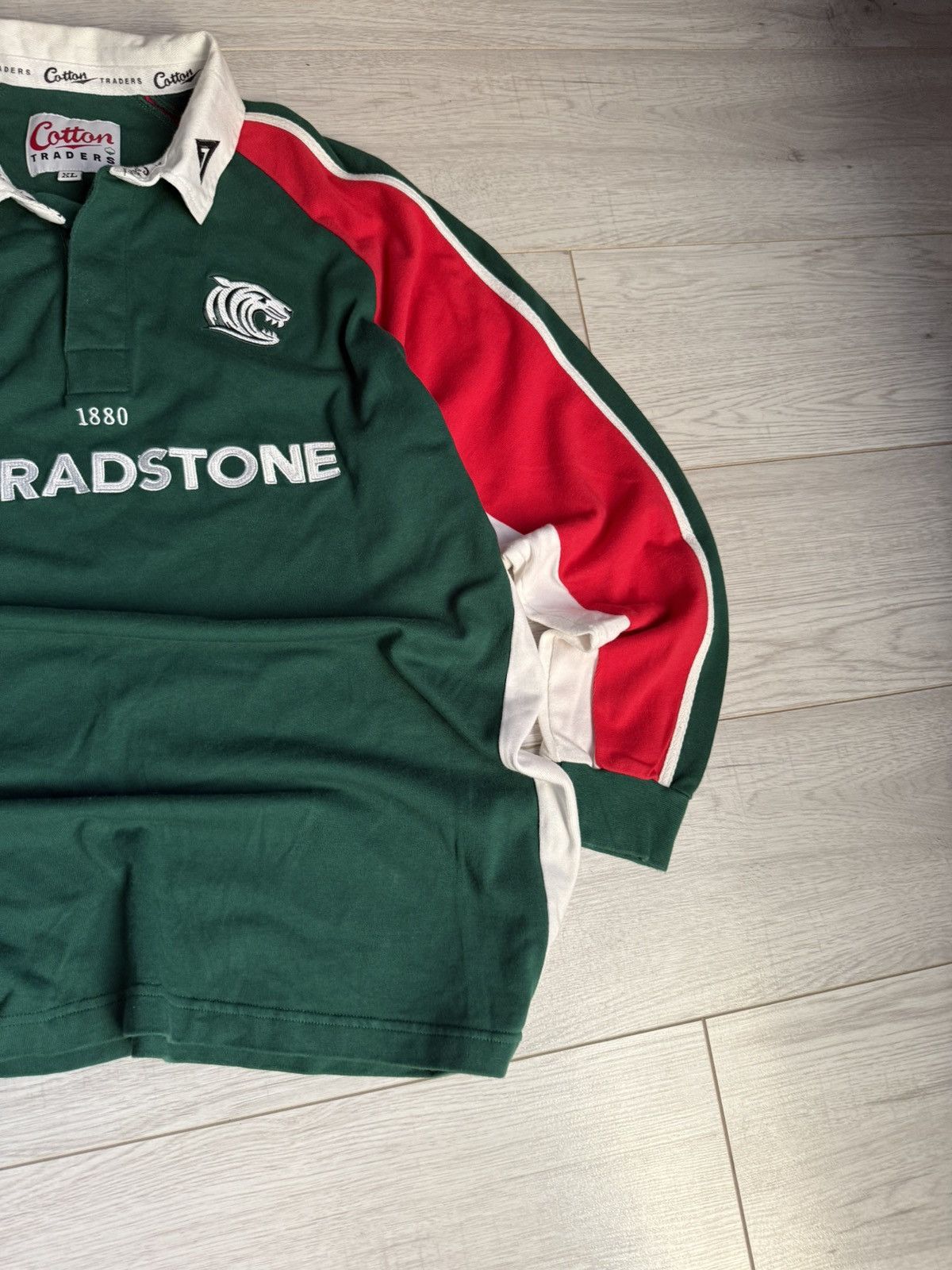 Cotton Traders Vintage Leicester Tigers Rugby Shirt 2004 Bradstone Size US XL / EU 56 / 4 - 3 Thumbnail