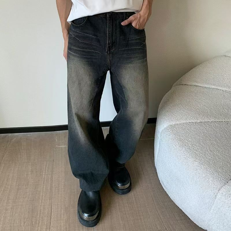 Japanese Brand × Jean Black washed street vintage gradient jeans y2k Size US 32 / EU 48 - 1 Thumbnail