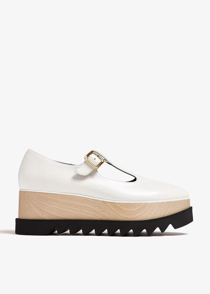 Stella McCartney Stella McCartney White Mary Jane Flats with Gold Buckles Size US 9 / IT 39 - 2 Thumbnail