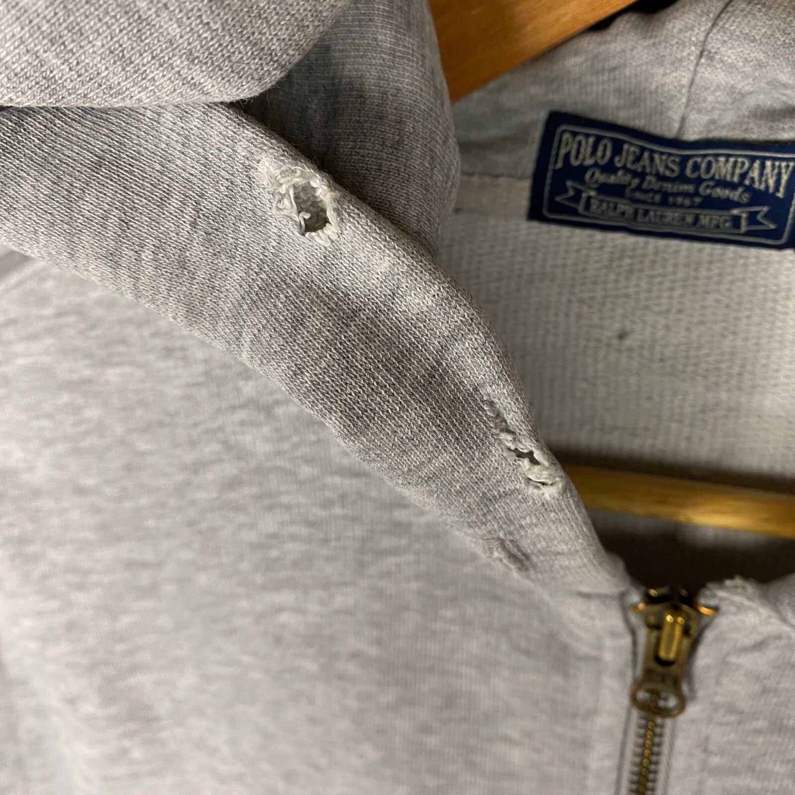 Ralph Lauren Polo Jeans Company Zip Hoodie Women's Size S Gray ` Size S / US 4 / IT 40 - 4 Thumbnail