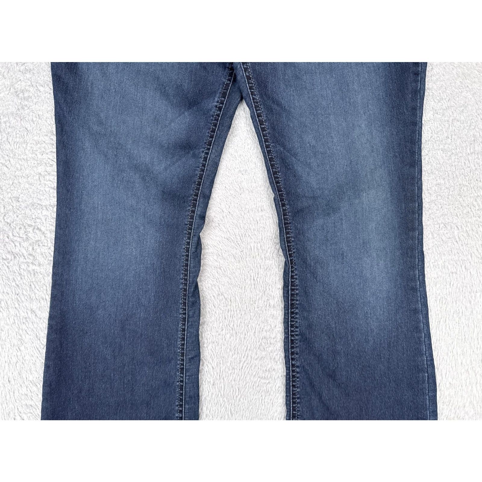 Lee Riders By Lee Jeans Womens 32 Blue Dark Wash Mid Rise Bootcut Denim Cotton 32x28 Size 24" / US 00 / IT 34 - 3 Thumbnail