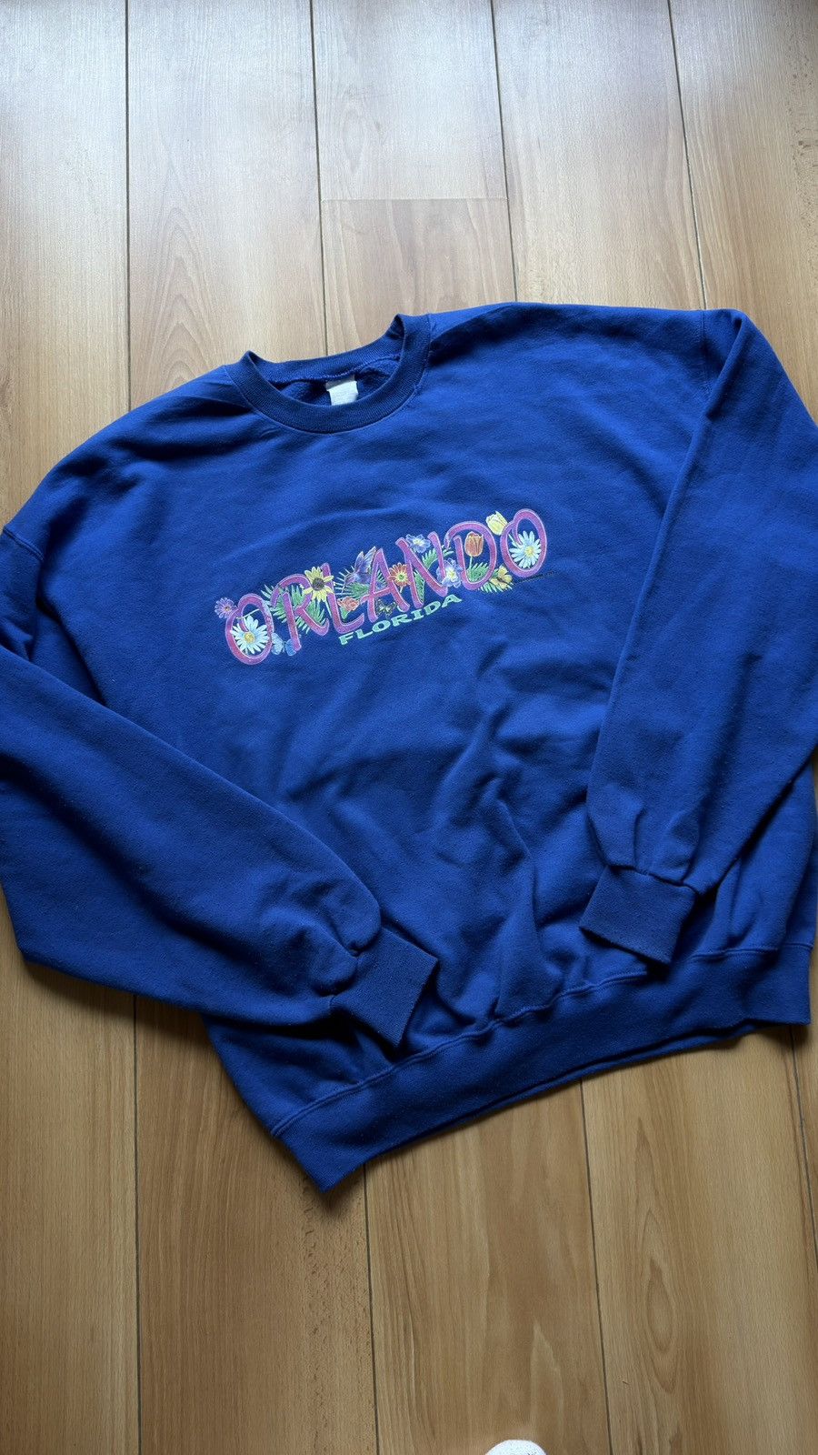 Vintage Vintage blue sweatshirt made jn usa Orlando Florida crewneck Size US XXL / EU 58 / 5 - 1 Thumbnail