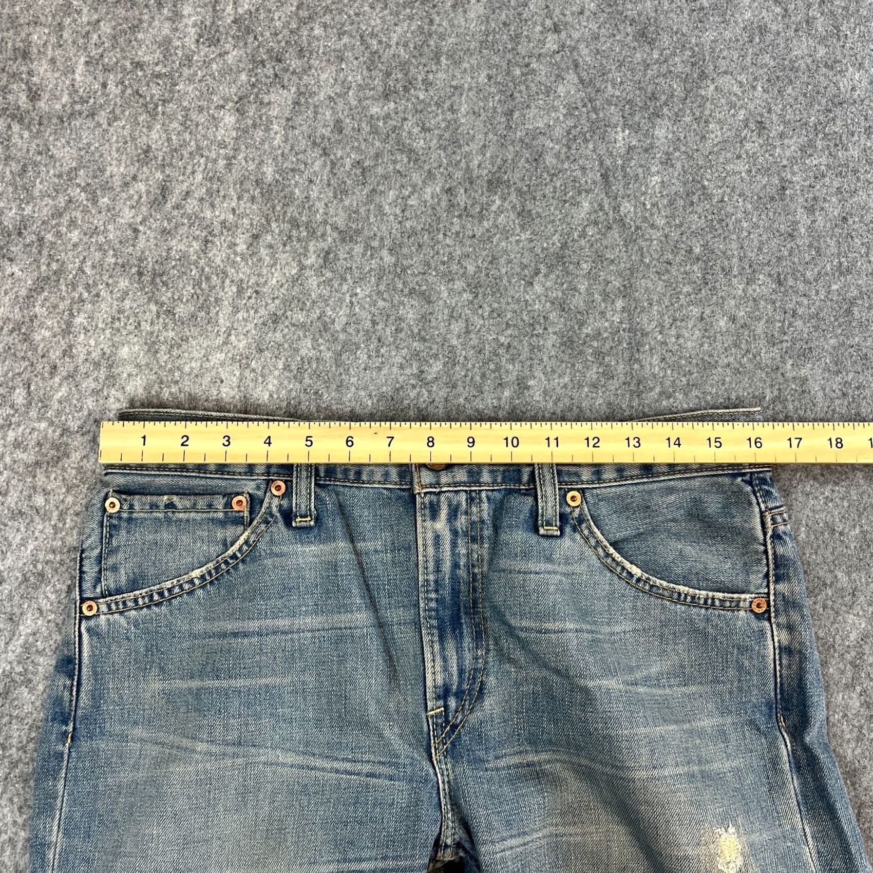 Levi's VINTAGE Levi's 536 Jeans Mens Regular Straight 32 32 Mid Blue Distressed 90s Size US 32 / EU 48 - 6 Thumbnail