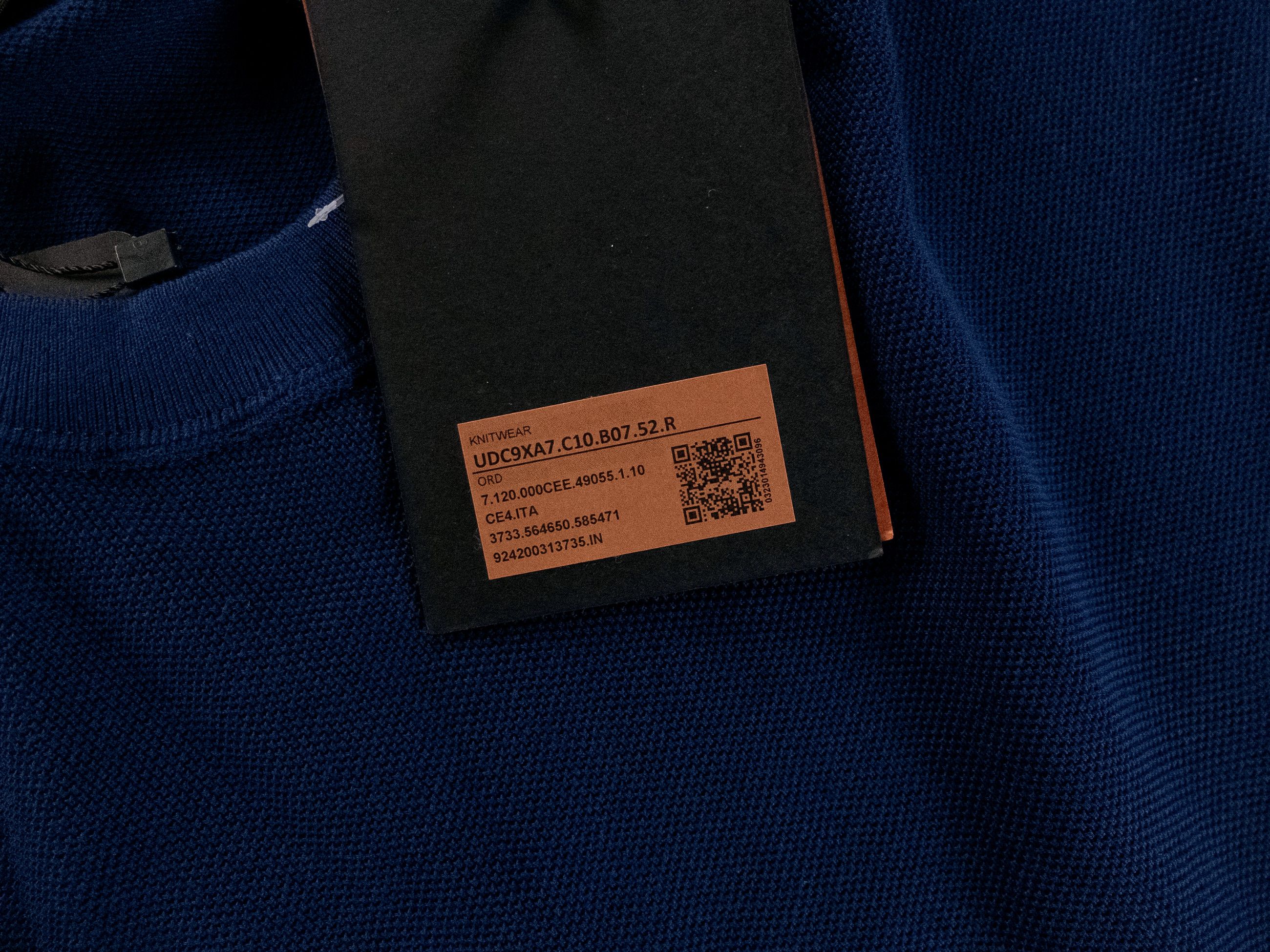 Ermenegildo Zegna ZEGNA blue knit classic cotton t-shirt Size 52 IT / Large Size US L / EU 52-54 / 3 - 7 Thumbnail