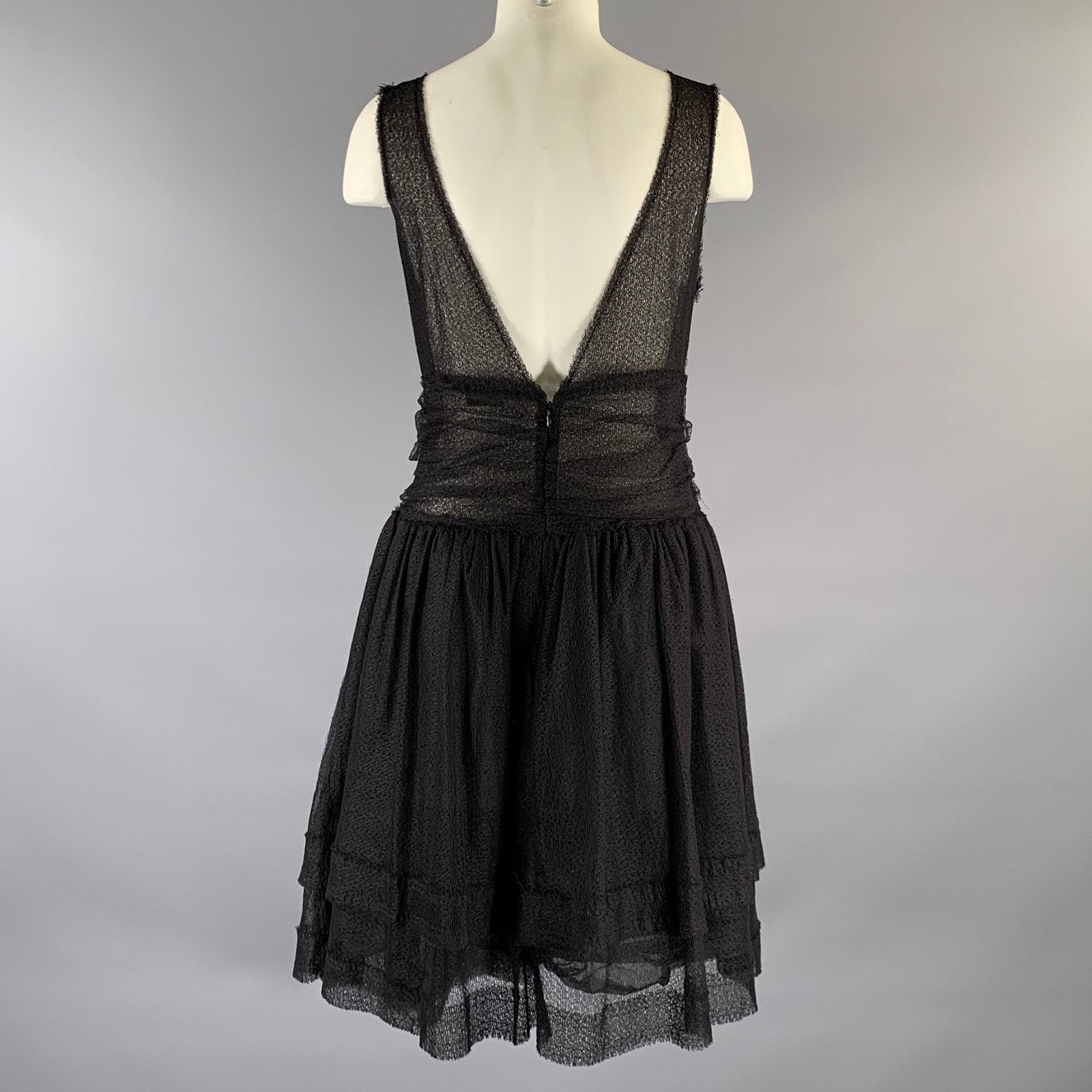 Fendi FENDI Size S Black ca0055499 A-Line Knee-Length Dress Size S / US 4 / IT 40 - 4 Thumbnail