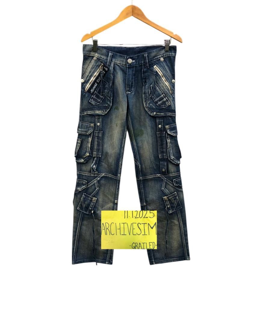 Japanese Brand D’Art Tactical Bondage Washed Jeans Size US 31 - 2 Thumbnail