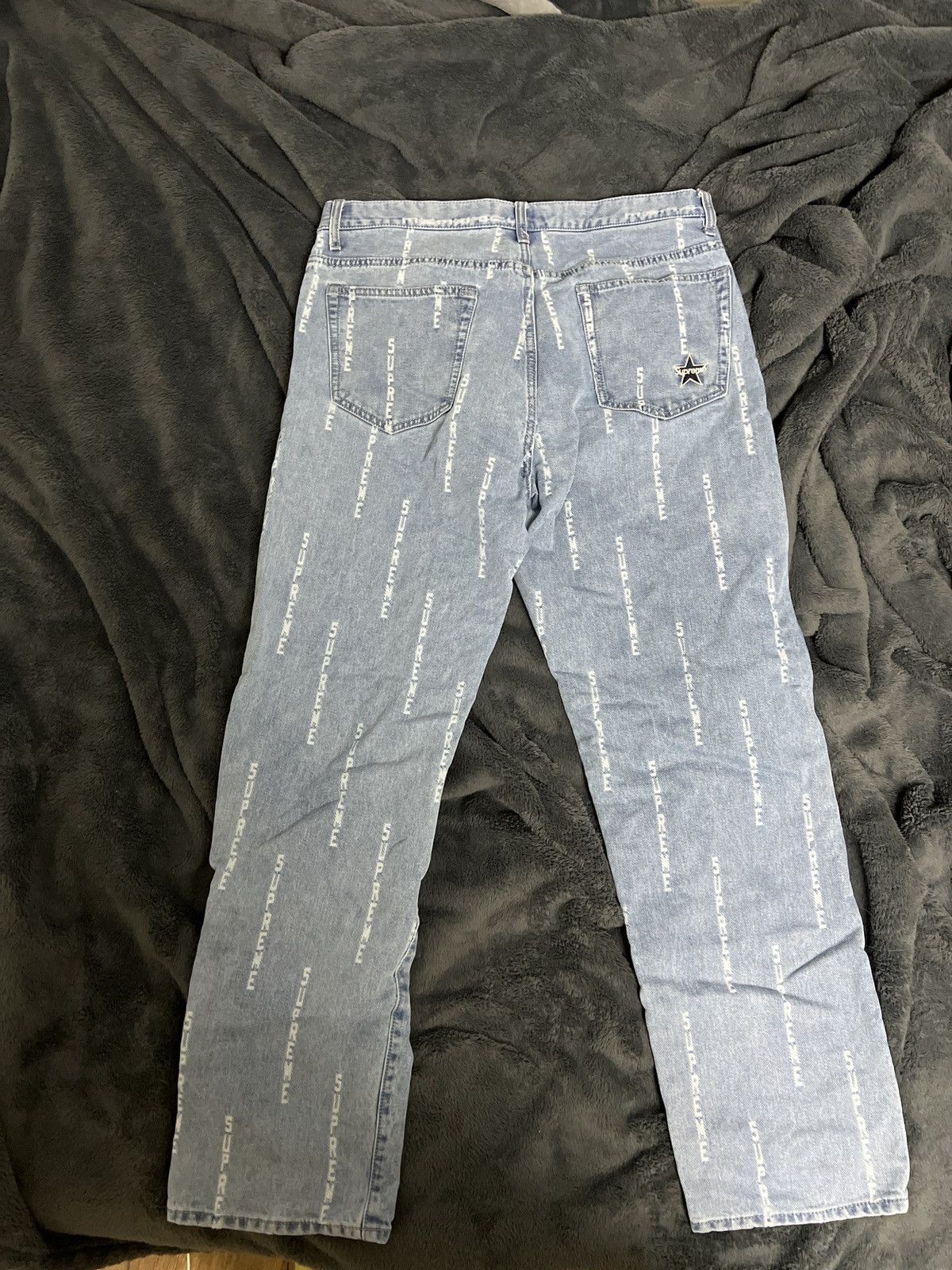 Supreme Supreme Logo Stripe Jacquard Regular Jean | Grailed