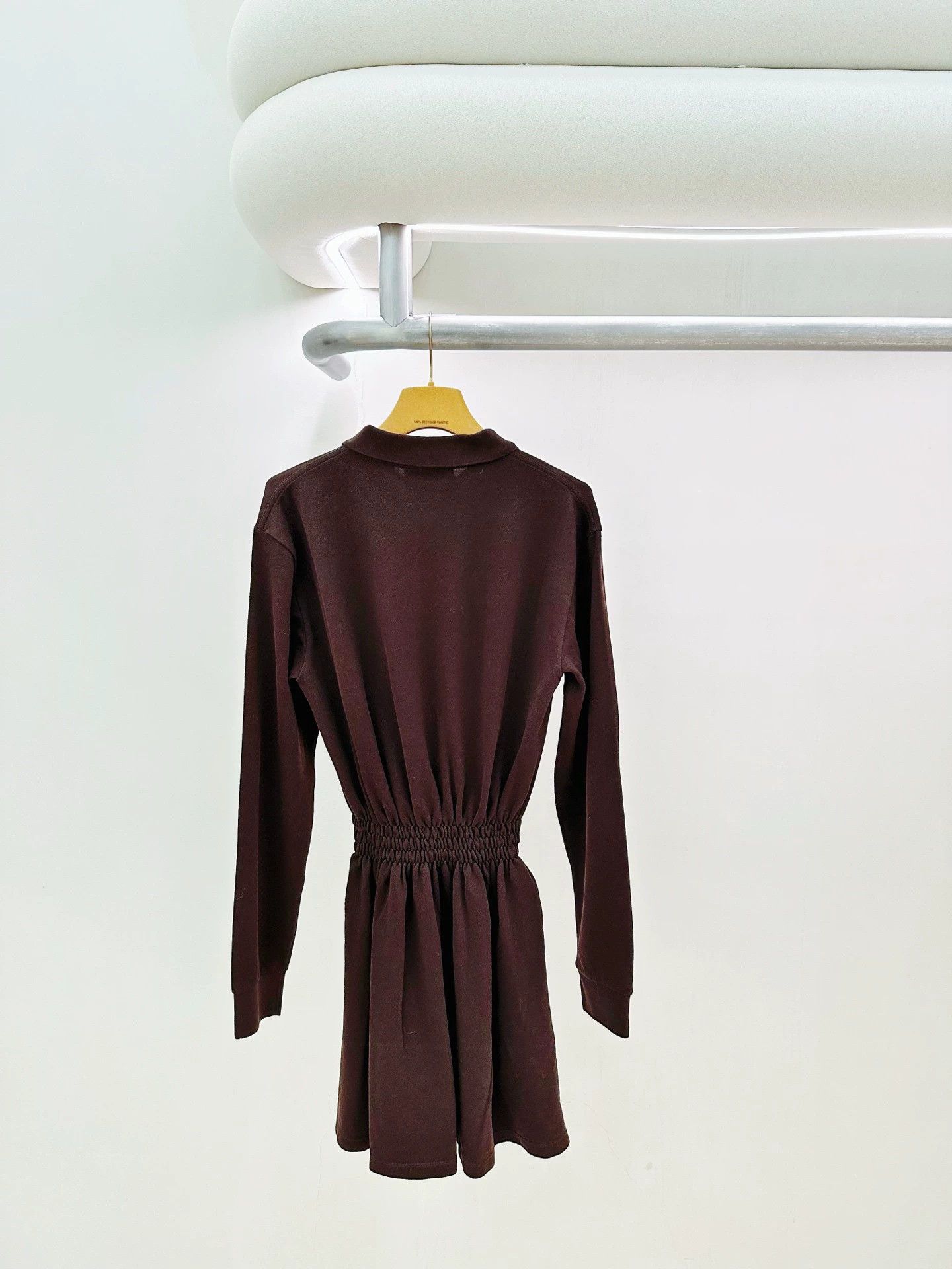 Miu Miu MIU MIU Chocolate Polo Collar Dress 99 New 38 Size XS / US 0-2 / IT 36-38 - 2 Thumbnail