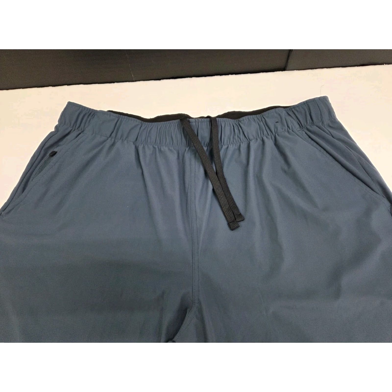 Vintage Glacier Mens Active Performance Pants Blue XL Drawstring Pockets Tapered Athletic 29in Inseam zip front back zip - Winter Summer Spring Fall Size US 36 / EU 52 - 3 Thumbnail