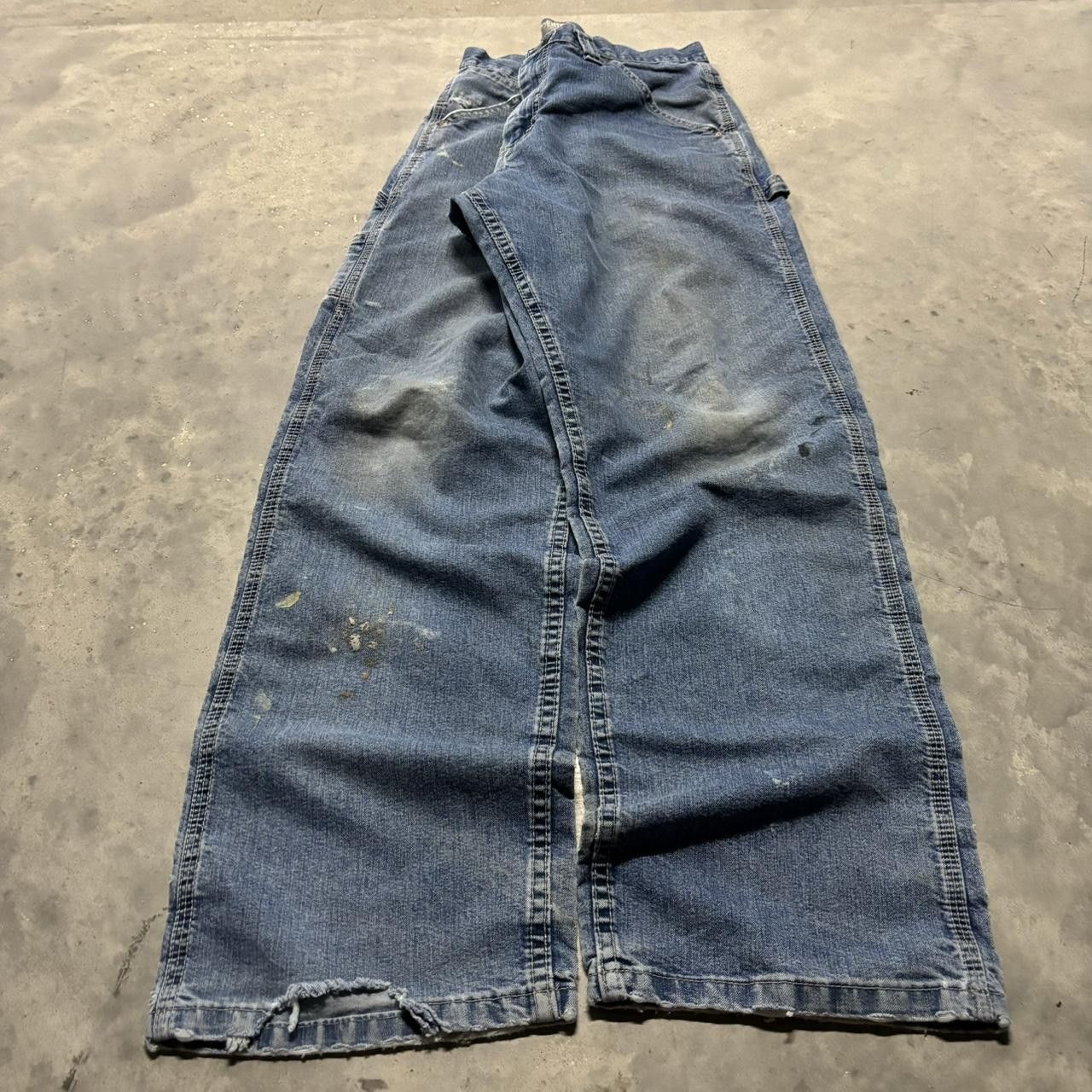 Japanese Brand × Vintage Crazy Vintage Y2K/2000s Grunge Medium Wash Skater Carpenter Denim Jeans! Size US 34 / EU 50 - 3 Thumbnail