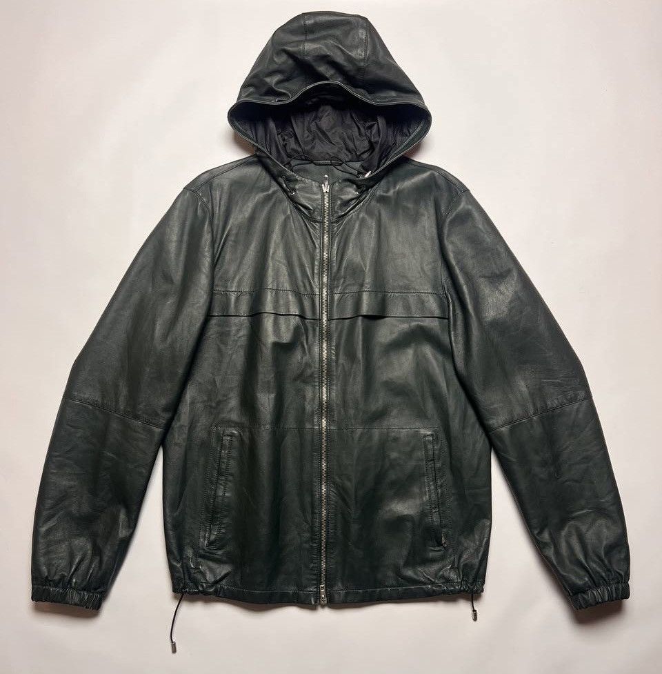 Joseph Light Weight Nappa Leather Hooded Jacket