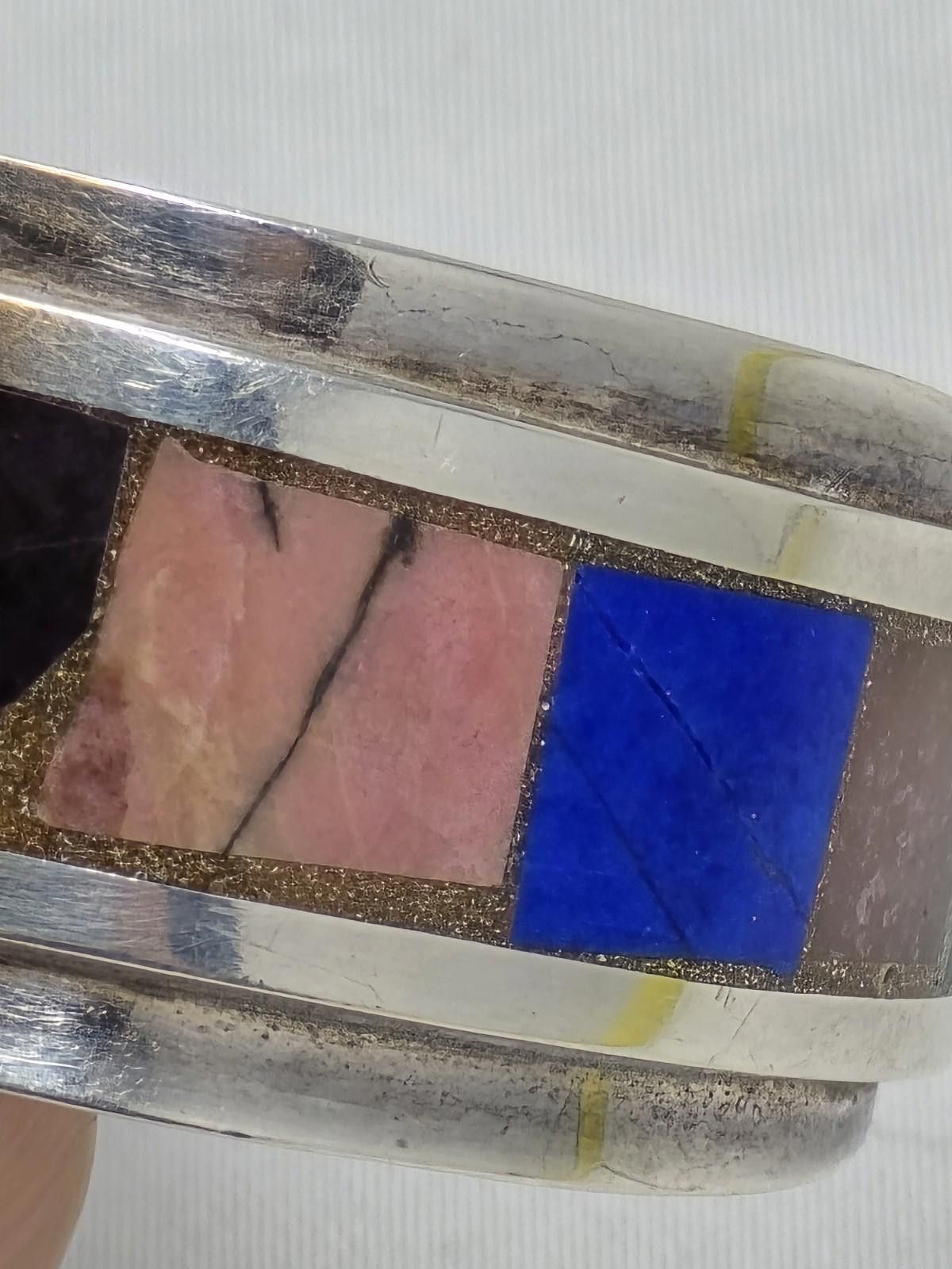TED LAPIDUS Greg T. Smith Taos Pueblo Sterling Inlay Cuff 6.25" Lapis Size ONE SIZE - 9 Thumbnail