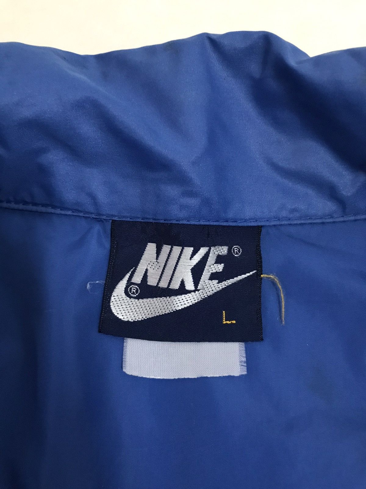 Nike × Vintage 90s Nike Embroidery Logo Windbreaker Jacket Size US L / EU 52-54 / 3 - 4 Thumbnail