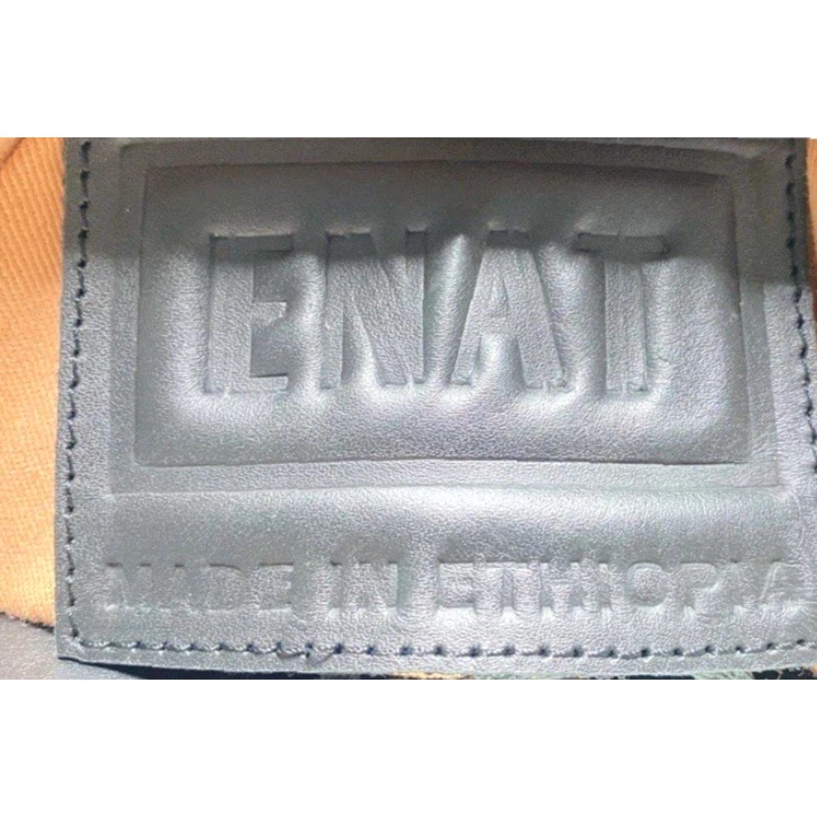 Vintage ENAT Unisex Genuine Black Leather Drawstring Backpack BookBag Made In Ethiopia Size ONE SIZE - 5 Thumbnail