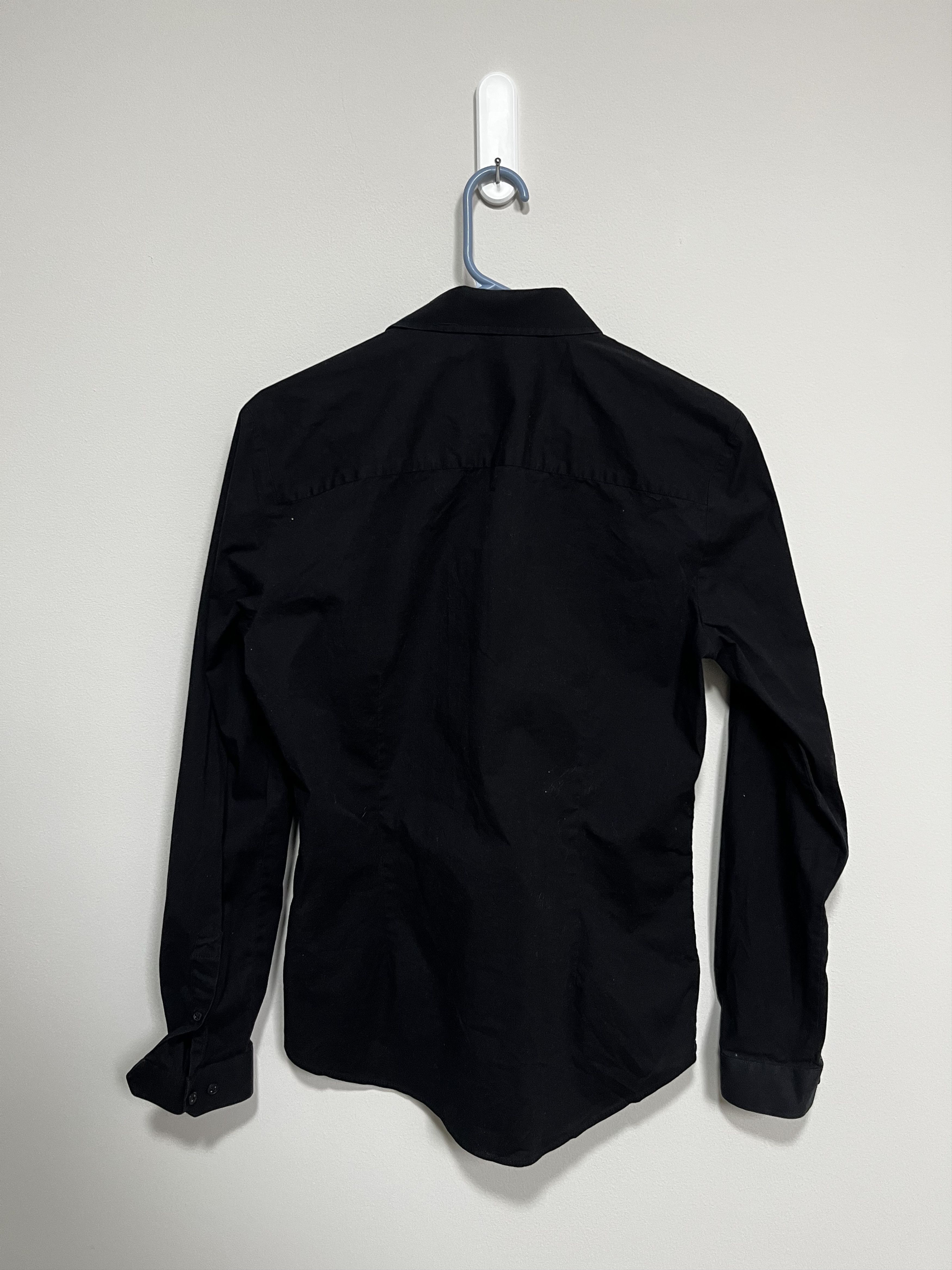 Topman Topman Muscle Fit Long Sleeve Dress Shirt - Black (M) Size US M / EU 48-50 / 2 - 2 Thumbnail