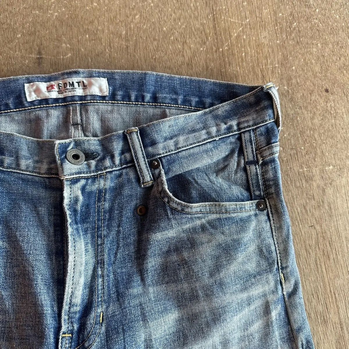 FDMTL RARE💥FDMTL BORO SASHIKO PATCHWORK DENIM PANTS/JEANS W32 L31 Size US 32 / EU 48 - 6 Thumbnail