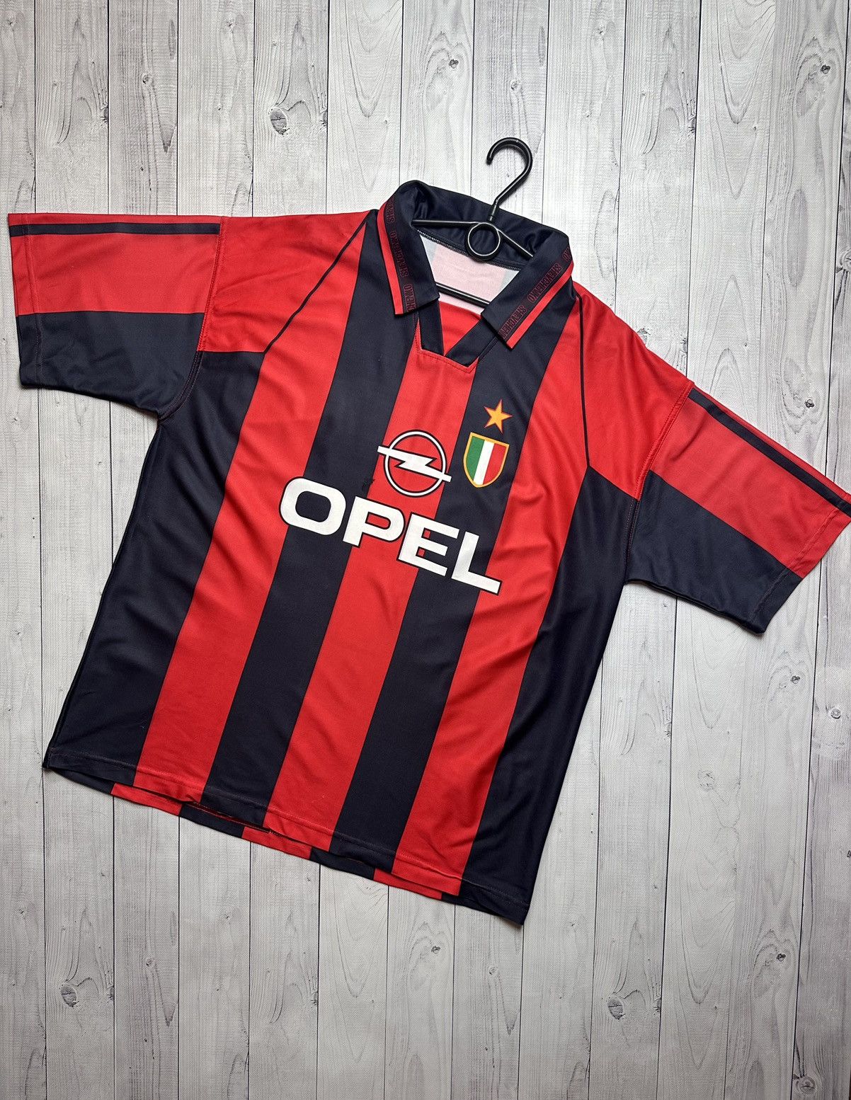 Vintage Vintage rare AC Milan 7 Shevchenko tee striped size XL Opel Size US XL / EU 56 / 4 - 1 Thumbnail