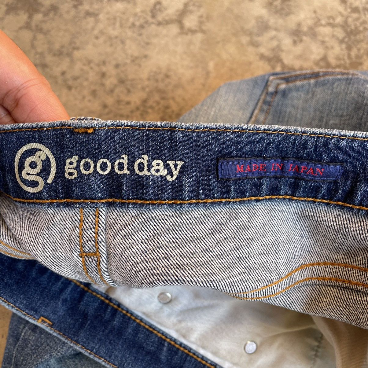 Japanese Brand 🔥🇯🇵Vintage Good Day Japan Made Stoned Washed Denim Jeans Size US 32 / EU 48 - 13 Thumbnail