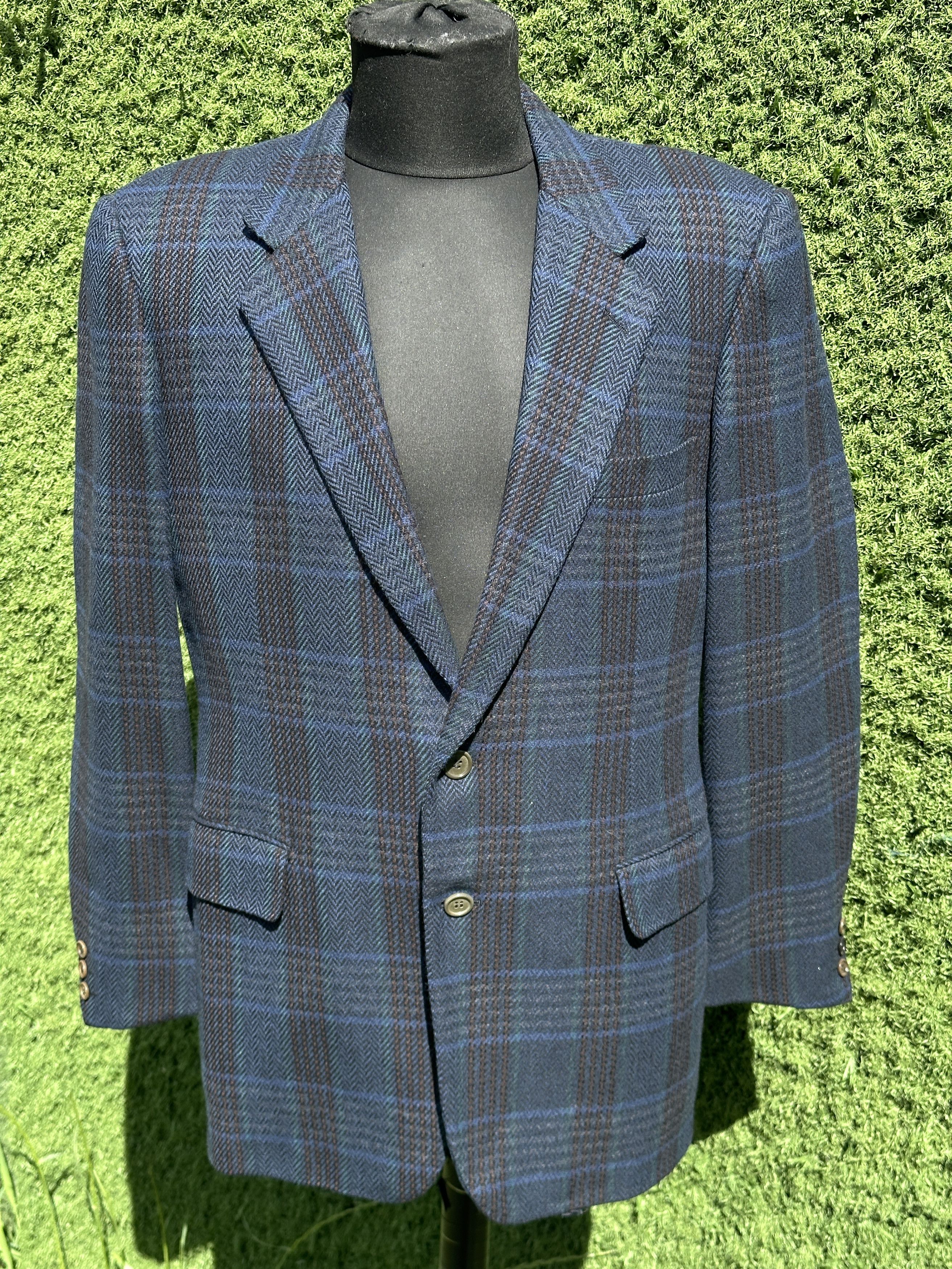 Burberry Burberrys London Vintage Wool Cashmere Check Blazer 50 6 R Size 50R - 1 Thumbnail