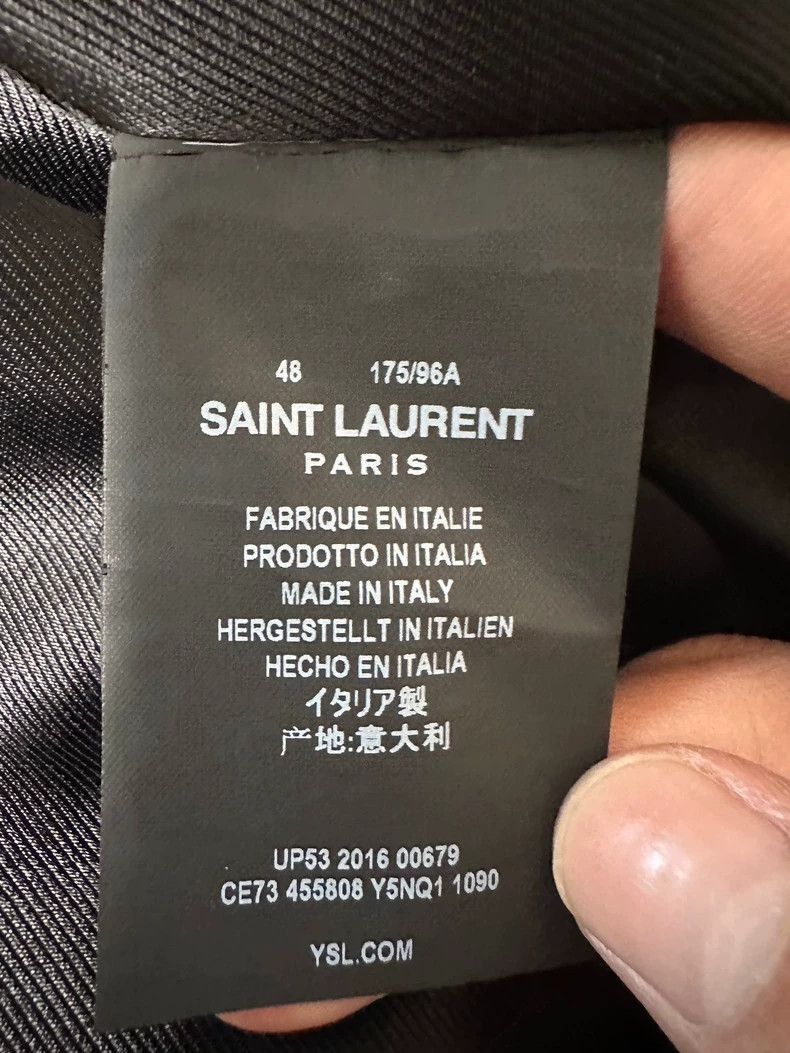 Saint Laurent Paris Saint Laurent 16FW Leather Varsity Jacket- Size US L / EU 52-54 / 3 - 5 Thumbnail