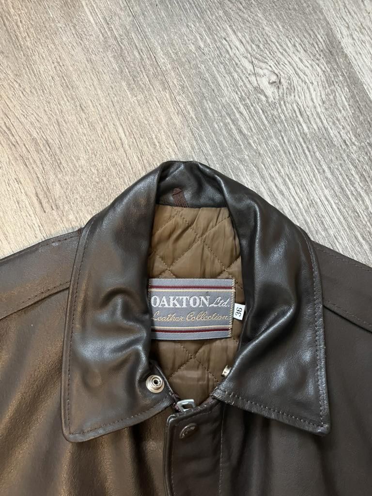 Designer Vintage Oakton Ltd Leather Bomber Jacket with Quilted Lining Size US M / EU 48-50 / 2 - 2 Thumbnail