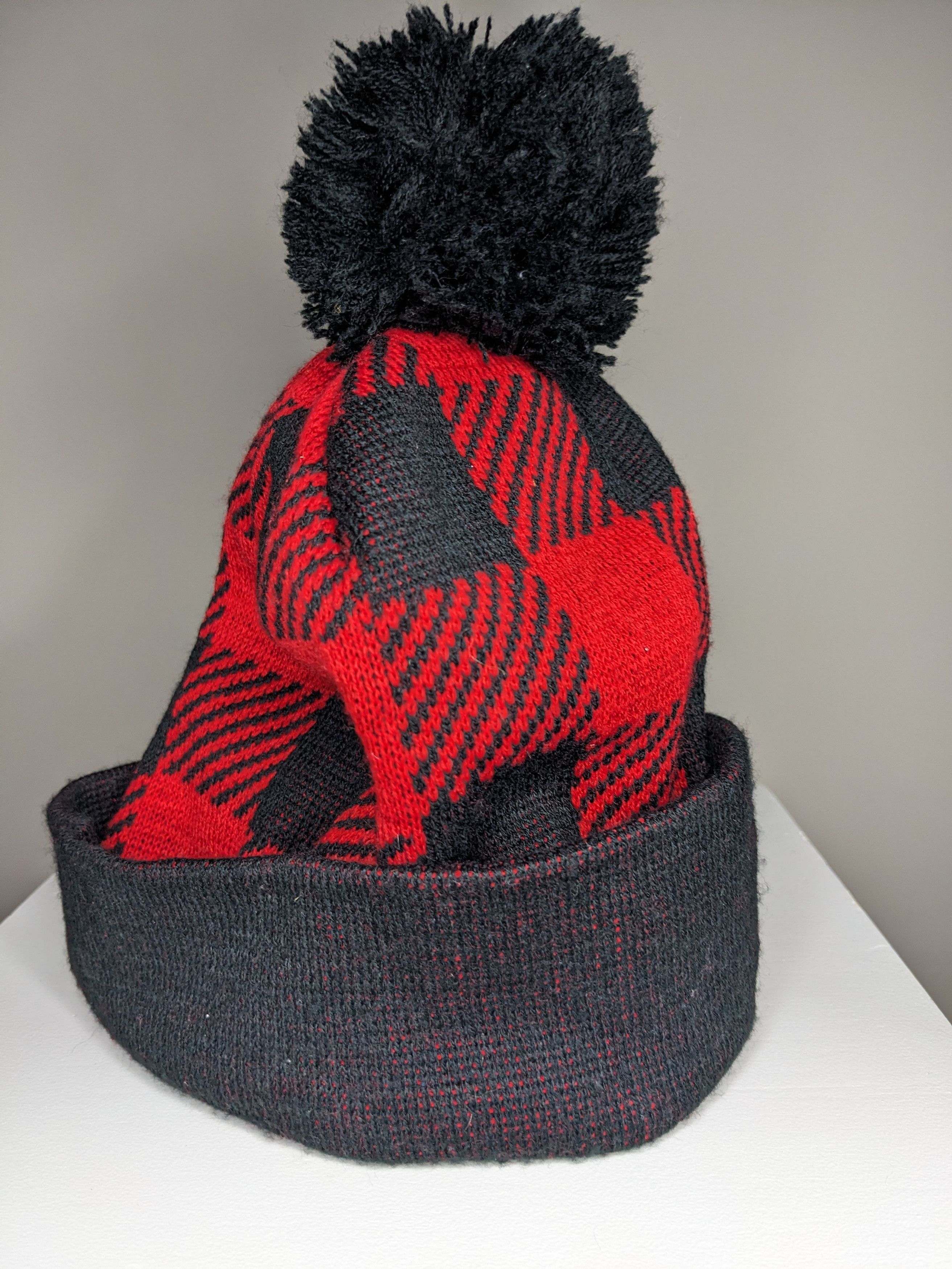 Vintage Toronto FC Pom Knit Beanie Buffalo Plaid OS MLS Hat Logo Size ONE SIZE - 6 Thumbnail