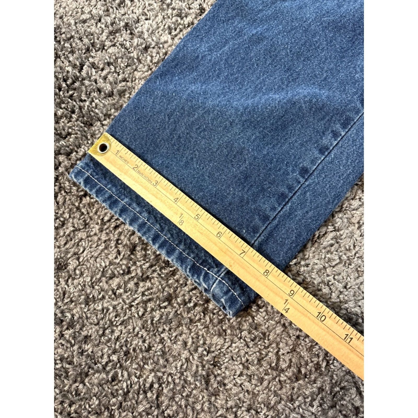 Dickies VINTAGE Dickies Denim Carpenter Pants Jeans 32x30 Distressed 90s Skater Work Blue Mens Regular 5-Pocket Denim Cotton Button Zip Size US 32 / EU 48 - 4 Thumbnail