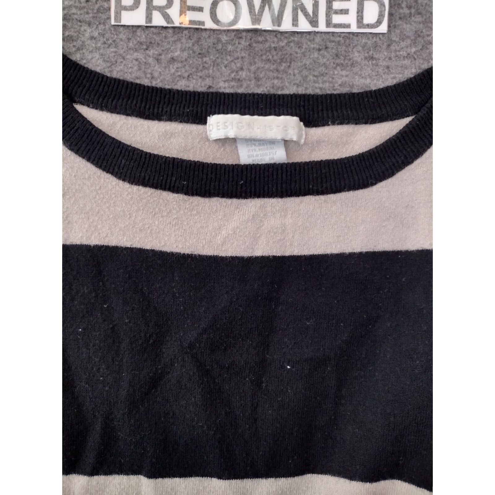 Vintage VINTAGE Design His Cry Sweater 1X Women's Black White Striped Pullover Knit Linen Blend Size XL / US 12-14 / IT 48-50 - 3 Thumbnail