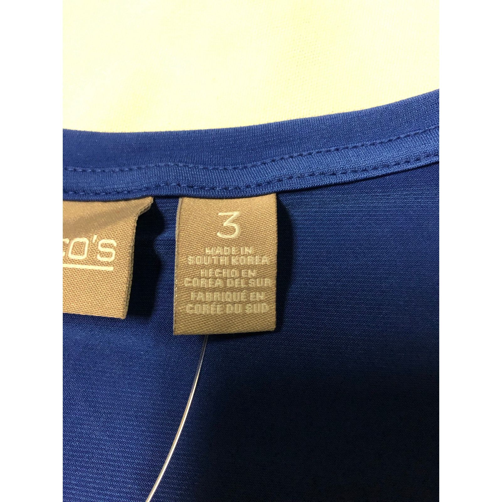 Chicos Women’s Chico’s Shortsleeved Blue Blouse Size S / US 4 / IT 40 - 6 Thumbnail
