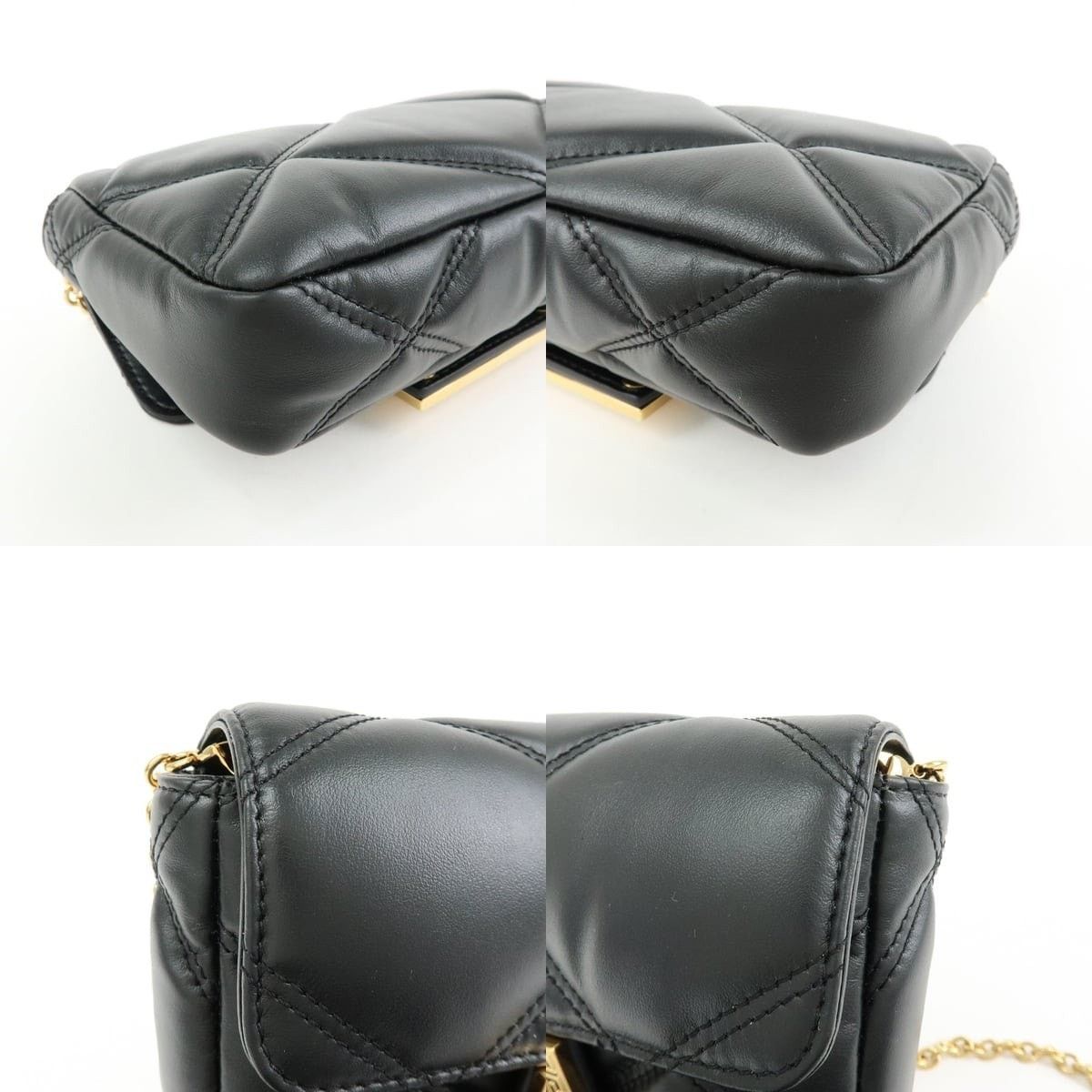 Versace Versace Medusa Quilted Lambskin Flap Bag Black Size ONE SIZE - 5 Thumbnail
