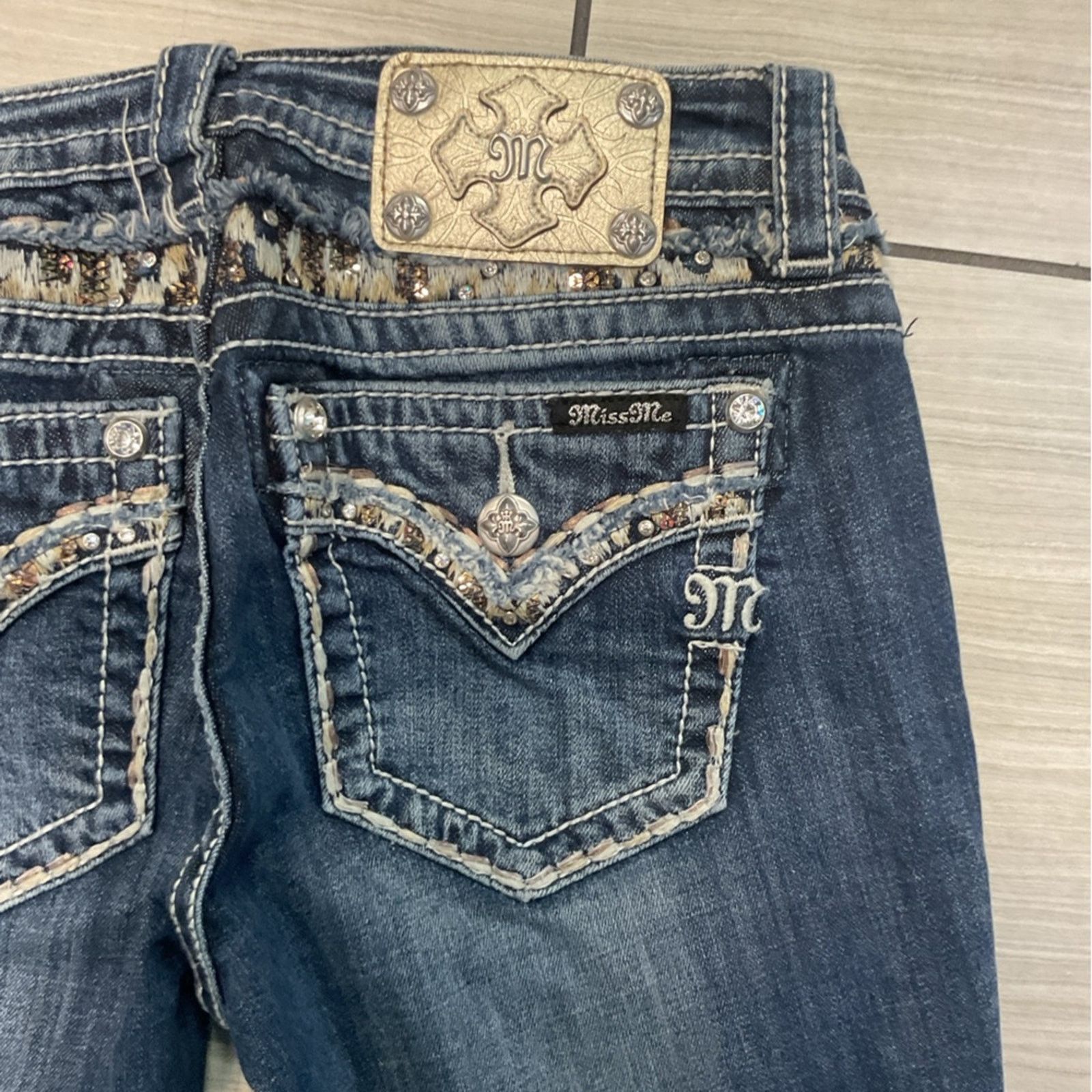 Miss Me Y2K Miss Me Straight Signature Embroidered Jeans Size 28" / US 6 / IT 42 - 4 Thumbnail