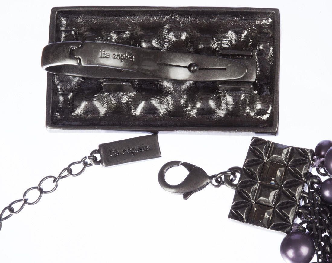 Designer Lia Sophia Faux Purple Pearl Torsade Necklace with Enhancer Size ONE SIZE - 6 Thumbnail