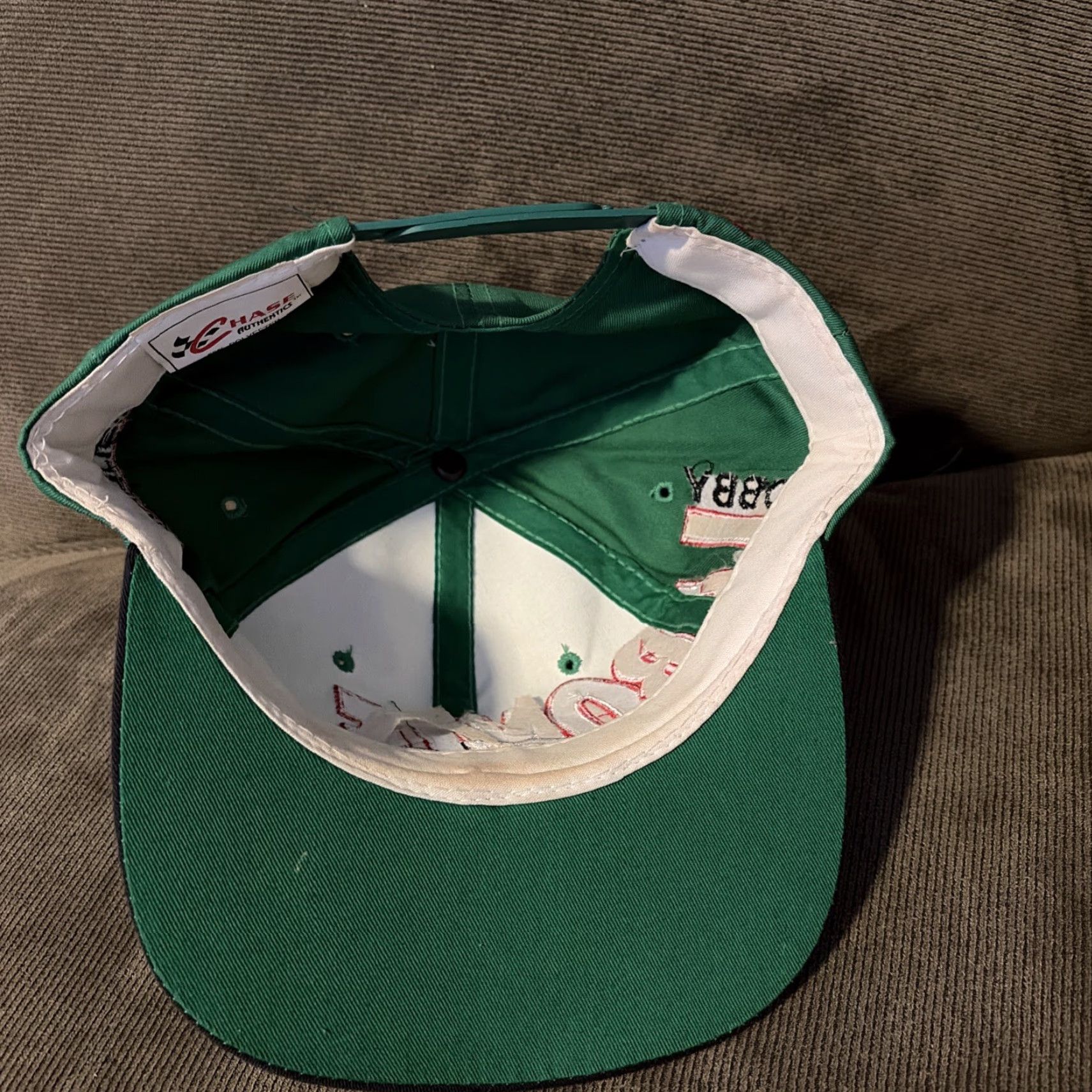Chase Authentics VINTAGE Bobby Labonte Interstate Batteries Green SnapBack Hat NASCAR Racing Chase Authentics Men One Size Green Hats Mens Size ONE SIZE - 6 Thumbnail