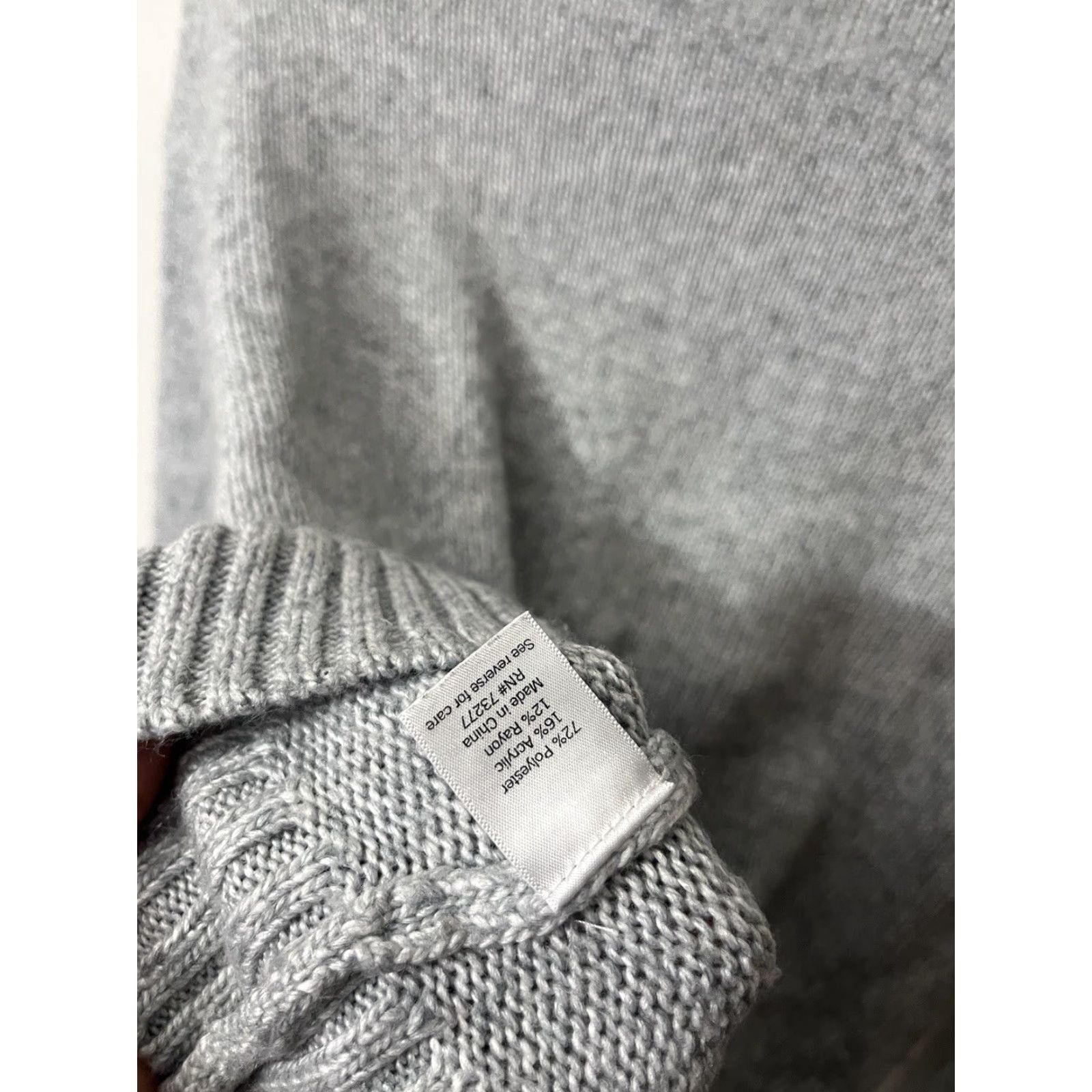 Nine West Nine West Women Gray White Color Block Pullover Sweater Size XS Soft Knit Long Sleeve Casual Size XS / US 0-2 / IT 36-38 - 4 Thumbnail