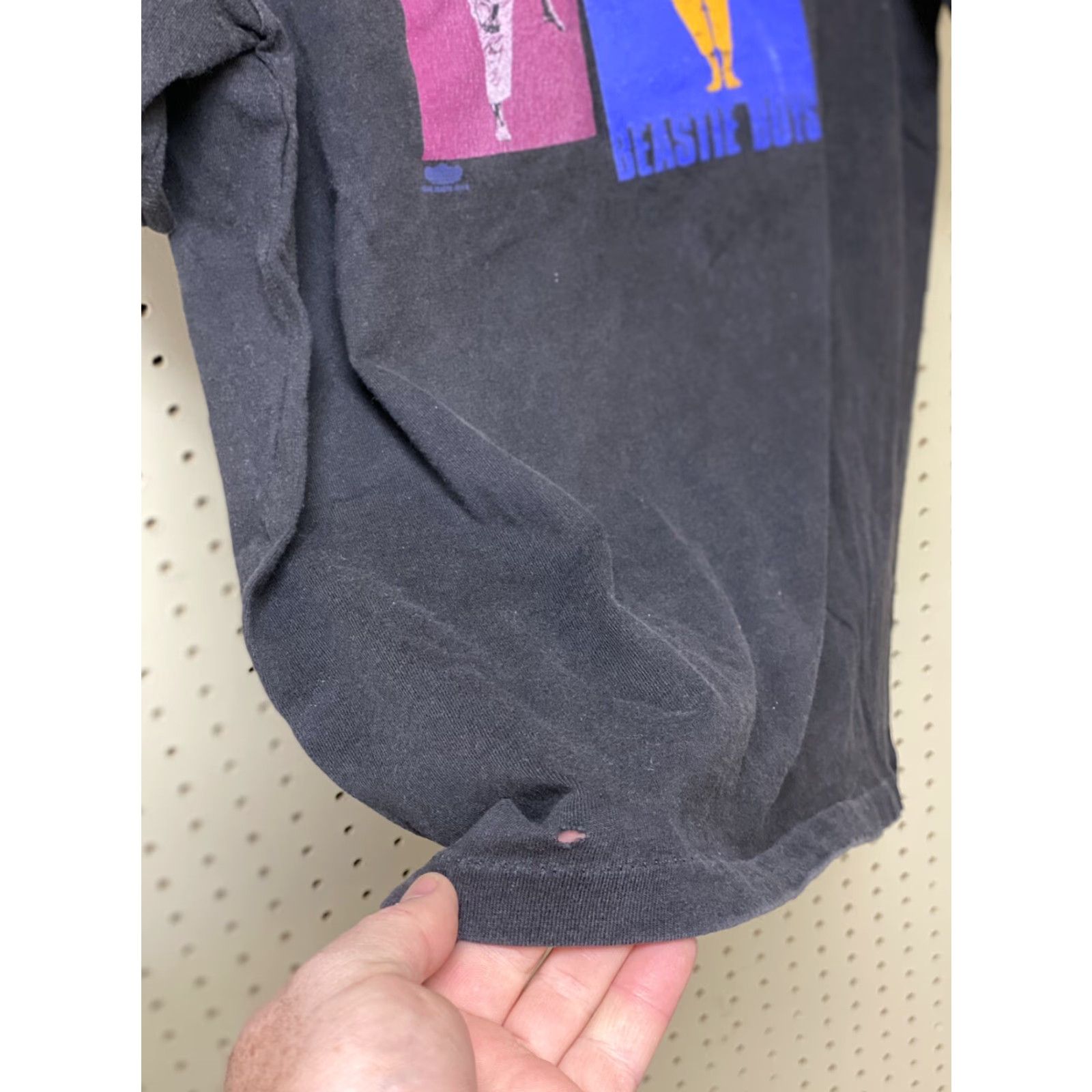 Hanes VINTAGE Beastie Boys Black T-Shirt Mens Large Single Stitch Crew Neck 90s Rap Hanes Cotton Men Size US L / EU 52-54 / 3 - 3 Thumbnail