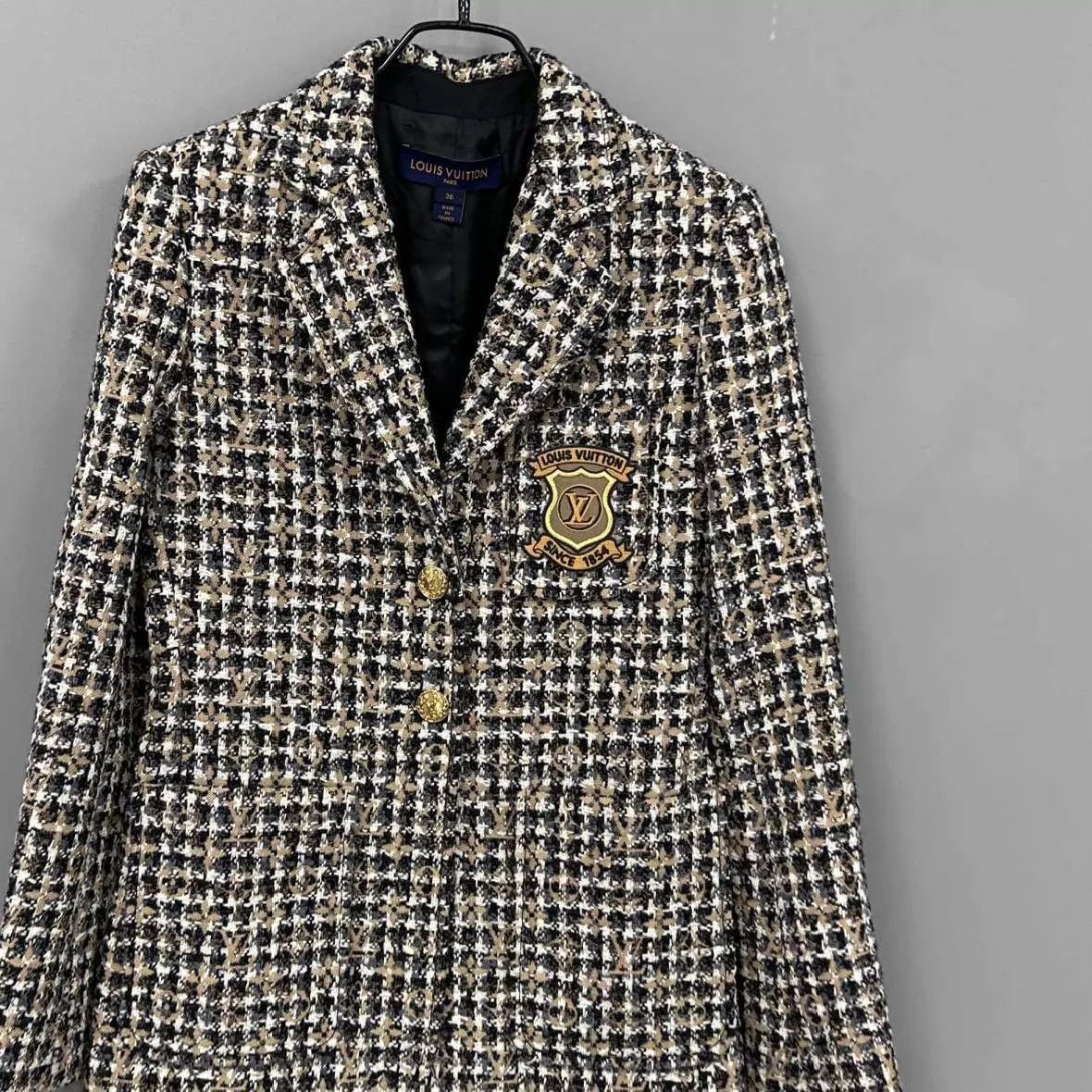 Louis Vuitton LV tweed monogram all over blazer 99 new 36 Size XS / US 0-2 / IT 36-38 - 2 Thumbnail