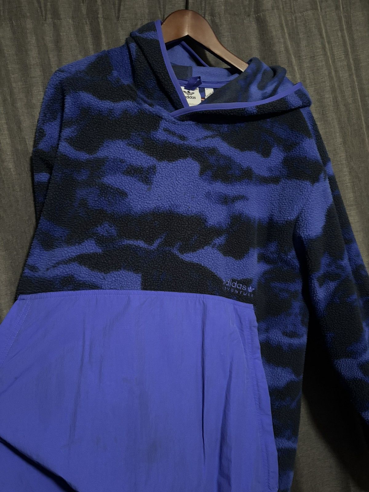 Adidas Adidas Blue Camo Hoodie Size US XL / EU 56 / 4 - 1 Thumbnail