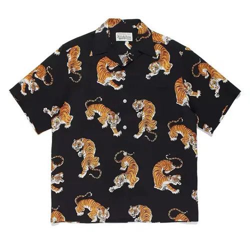 Japanese Brand Hawaiian Aloha Shirt Animal Tiger Stripe Printed Size US XL / EU 56 / 4 - 1 Thumbnail