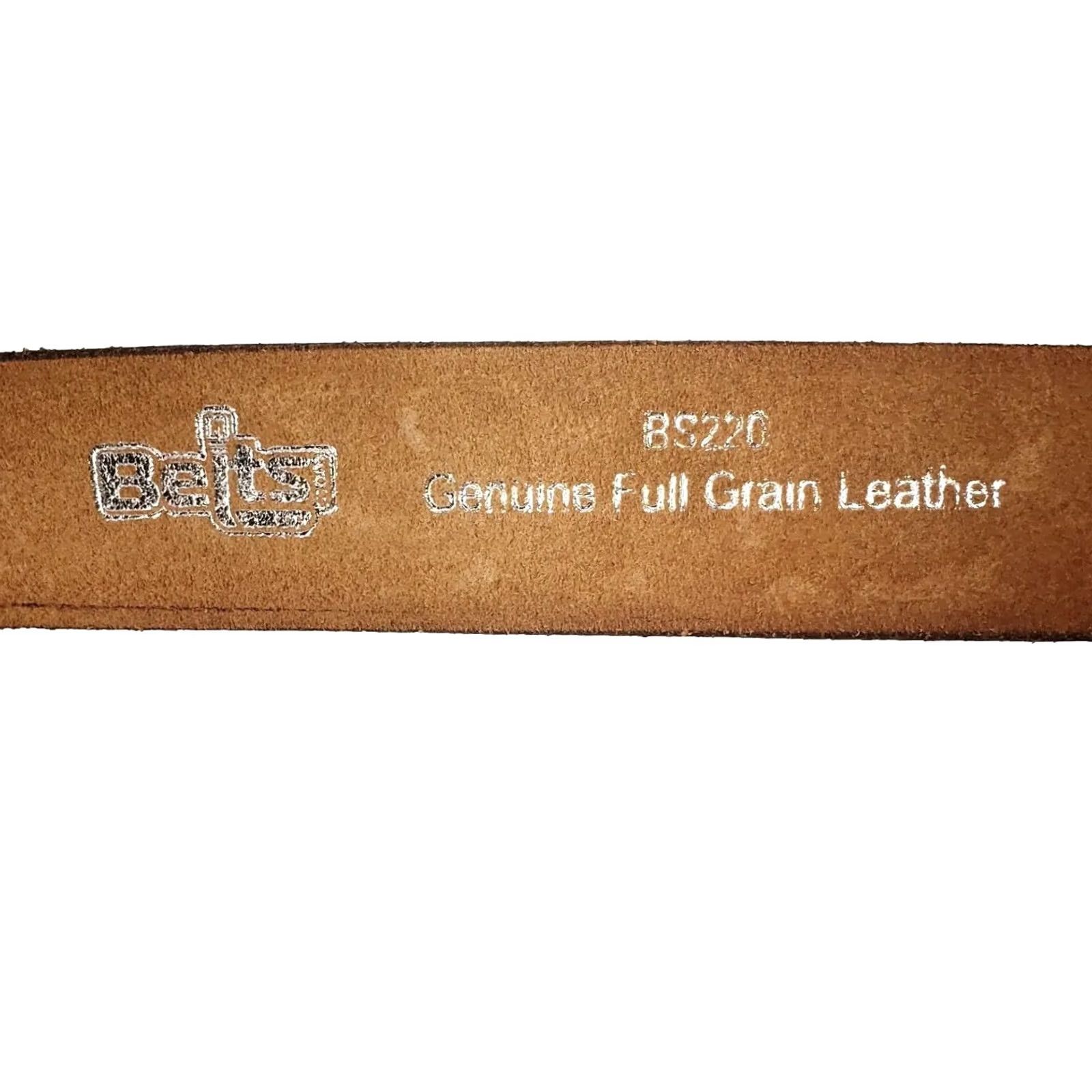Vintage Belts.Com Western Belt 38 Brown Full Grain Leather Floral Engraved Tooling Men Regular 1.5" Belt Buckleless Size 38 - 6 Thumbnail
