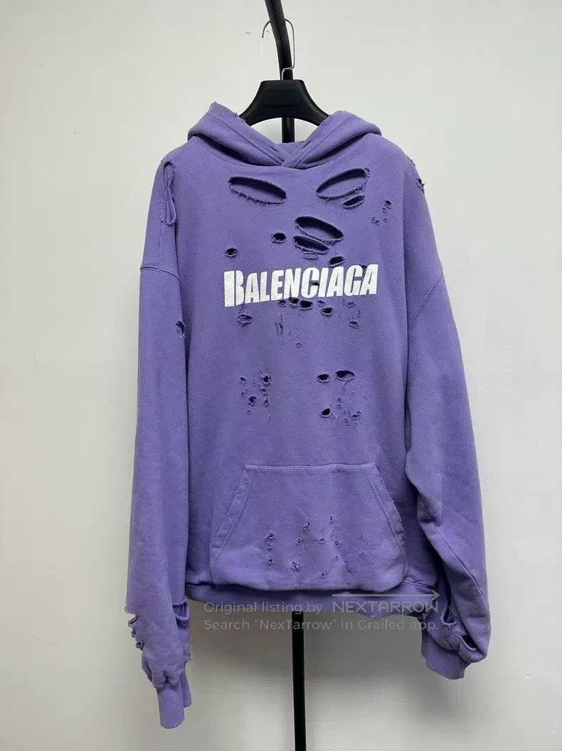 Balenciaga Balenciaga Alphabet Printed Hooded Drawstring Hole Sweatsh Size US XS / EU 42 / 0 - 1 Thumbnail
