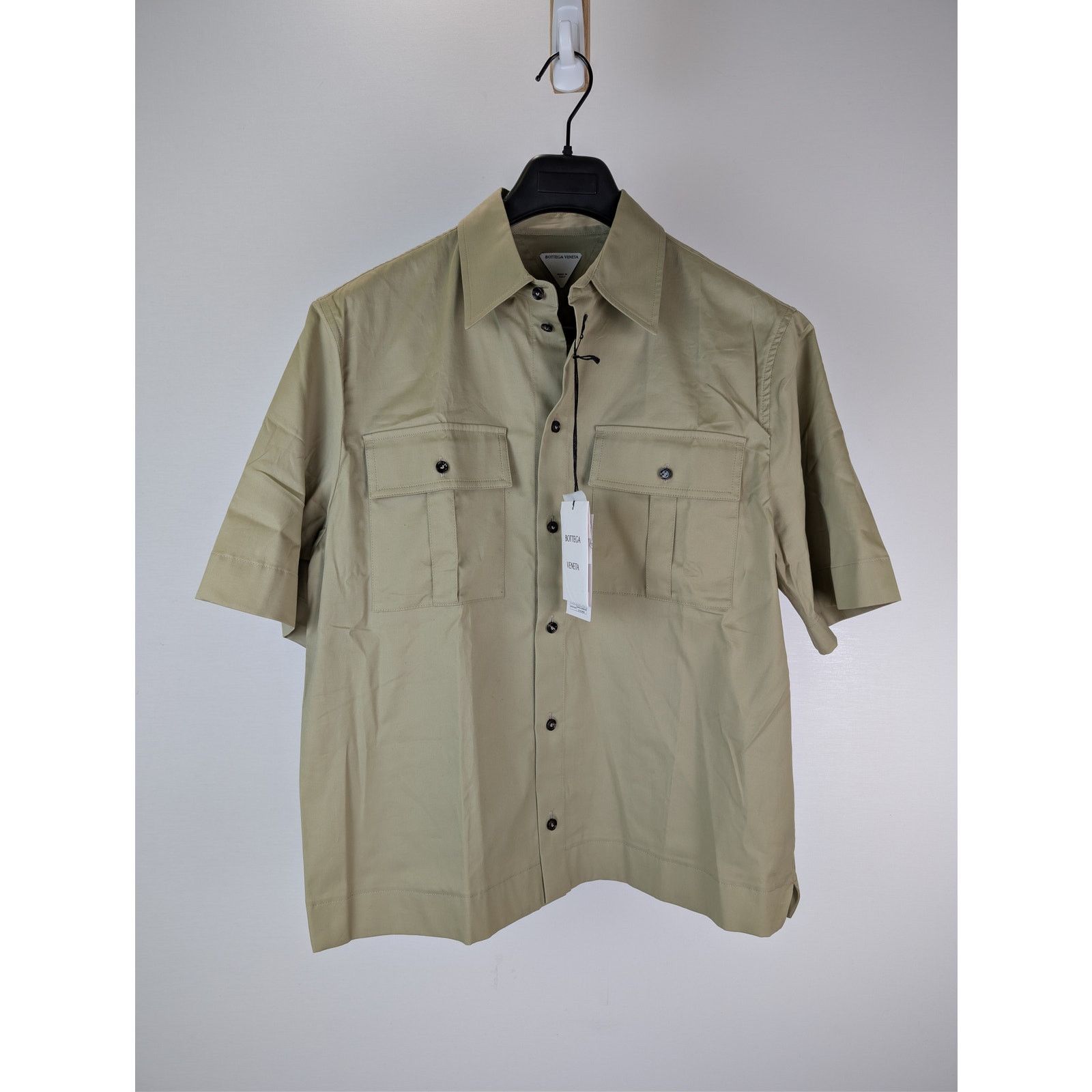 Bottega Veneta o1rshd1 Soft Organic Cotton Shirt in Travertine Size US S / EU 44-46 / 1 - 2 Thumbnail
